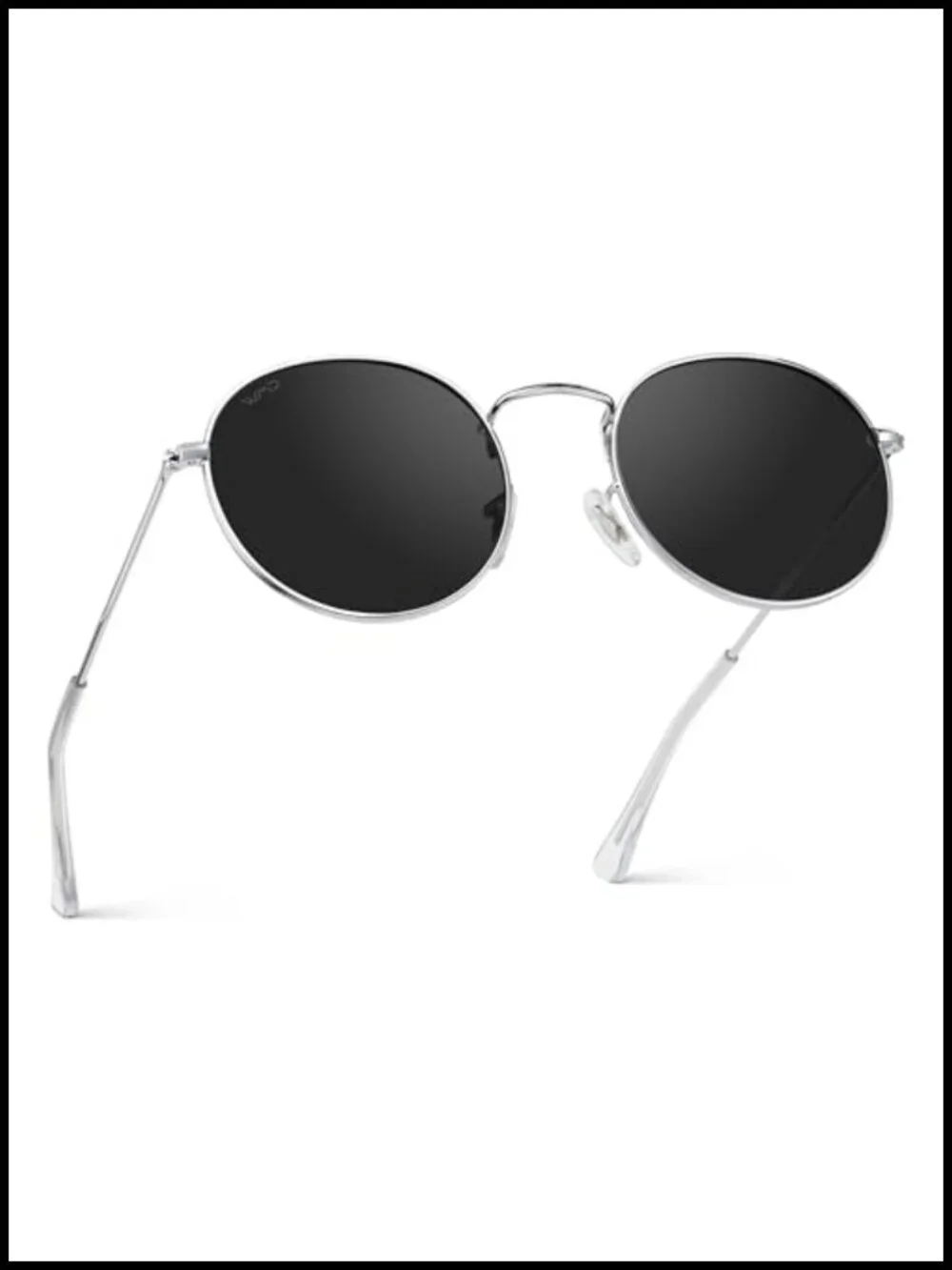 Reflective Lens Round Trendy Sunglasses - Polarized UV Protection